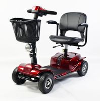 Foldable four wheel mobility scooter